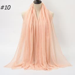 image-LAVENA Women's Pleated Cotton Linen Scarf Shawl 90x180cm