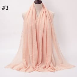 image-LAVENA Women's Pleated Cotton Linen Scarf Shawl 90x180cm