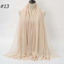 image-LAVENA Women's Pleated Cotton Linen Scarf Shawl 90x180cm