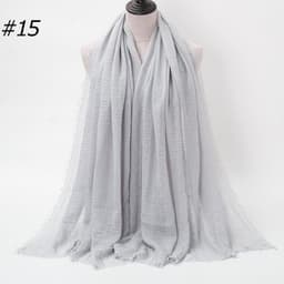 image-LAVENA Women's Pleated Cotton Linen Scarf Shawl 90x180cm