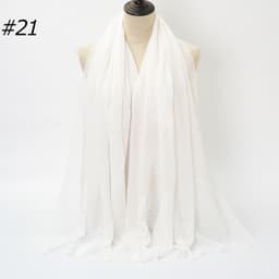 image-LAVENA Women's Pleated Cotton Linen Scarf Shawl 90x180cm