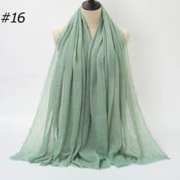 image-LAVENA Women's Pleated Cotton Linen Scarf Shawl 90x180cm