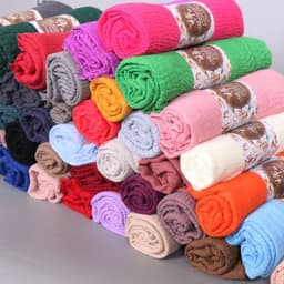 image-LAVENA Women's Pleated Cotton Linen Scarf Shawl 90x180cm