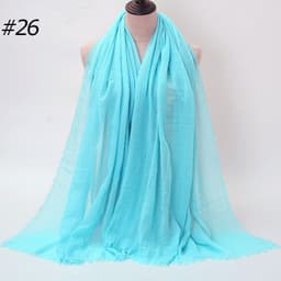 image-LAVENA Women's Pleated Cotton Linen Scarf Shawl 90x180cm