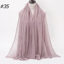 image-LAVENA Women's Pleated Cotton Linen Scarf Shawl 90x180cm