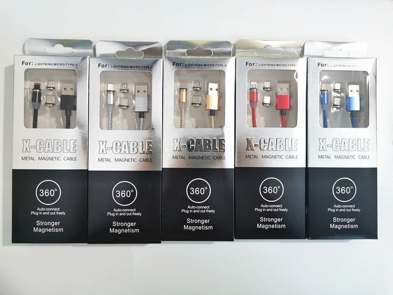image-2M Magnetic USB Charging Cable Type-C Android Fast Charge 3-in-1