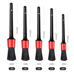 image-Car Interior Cleaning Brush Set 5-Piece Soft Bristle Detailing Kit