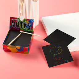 image-Colorful Scratch Art Drawing Paper for Children 100 Sheets with Pens