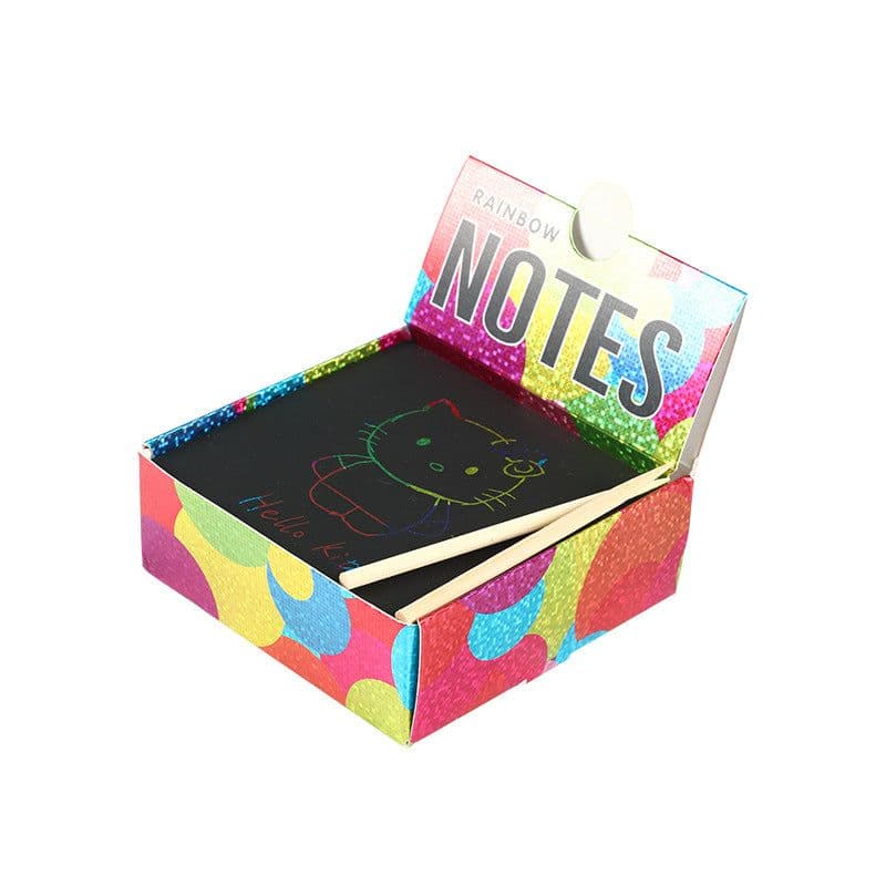 image-Colorful Scratch Art Drawing Paper for Children 100 Sheets with Pens