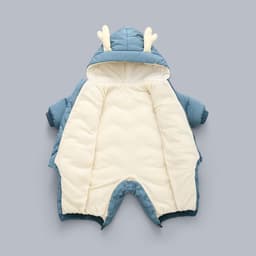 image-Dr. Zhuang Winter Hooded Romper Baby Jumpsuit Unisex Cotton