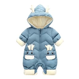 image-Dr. Zhuang Winter Hooded Romper Baby Jumpsuit Unisex Cotton