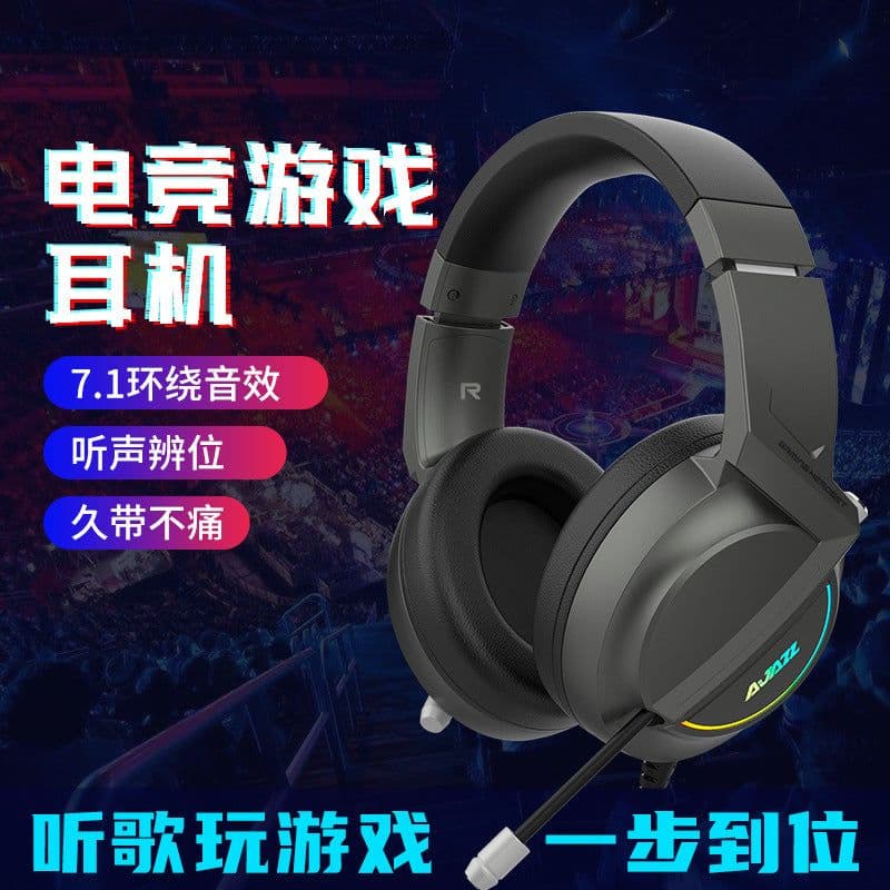 image-Heijue AX365 Gaming Headset 7.1 Surround Sound USB PC Headphones