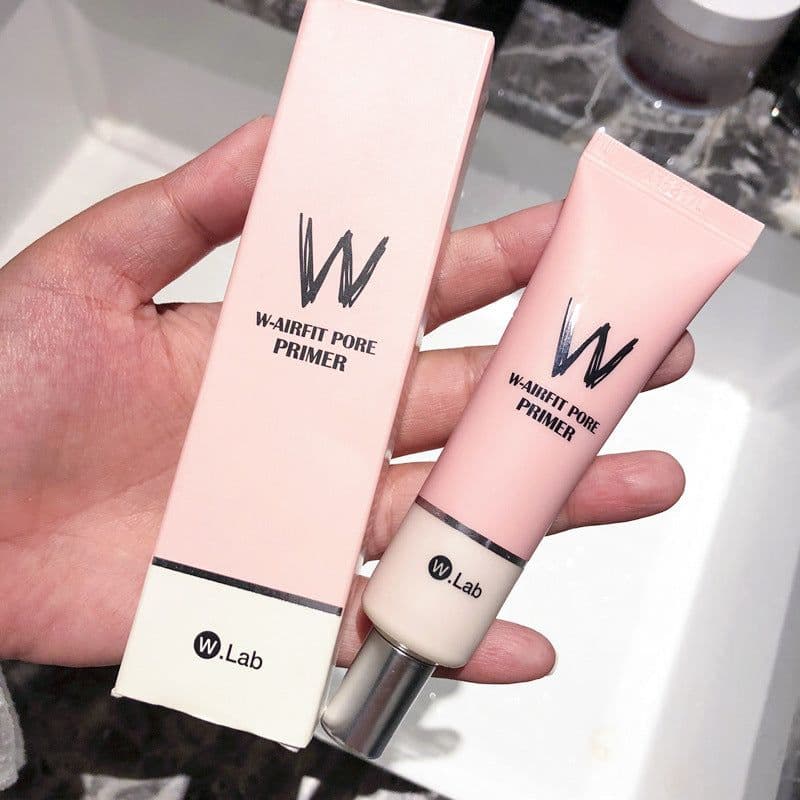 image-W Makeup Base Cream Moisturizing Oil Control Concealer Pink 35g