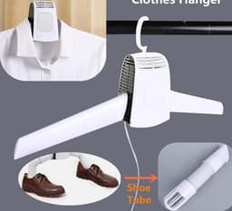 image-Electric Portable Folding Drying Rack with Shoe Tube Option