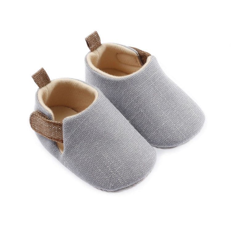 image-Baby Toddler Linen Retro Shoes Non-Slip 24-48 Months Light Grey
