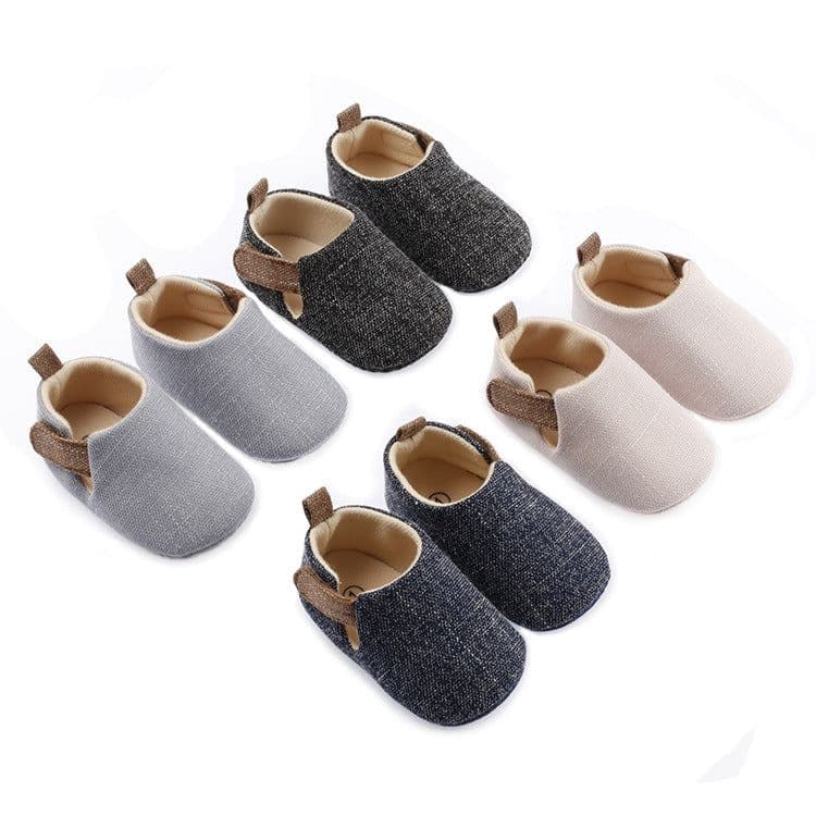 image-Baby Toddler Linen Retro Shoes Non-Slip 24-48 Months Light Grey