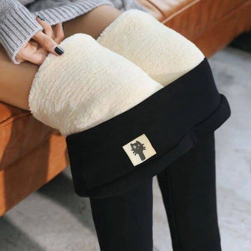 image-Women's High Waist Fleece-Lined Winter Leggings