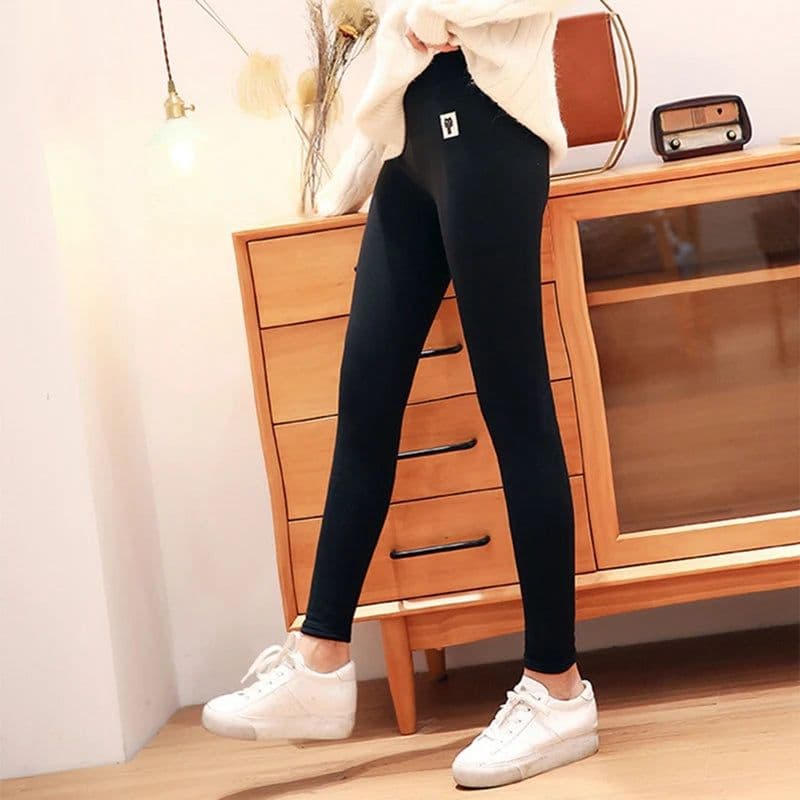 image-Women's High Waist Fleece-Lined Winter Leggings