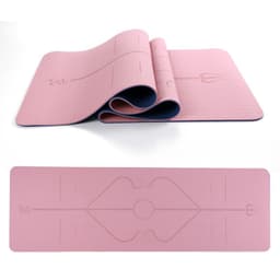 image-TPE Double Layer Yoga Mat 6mm with Posture Line 183x61cm