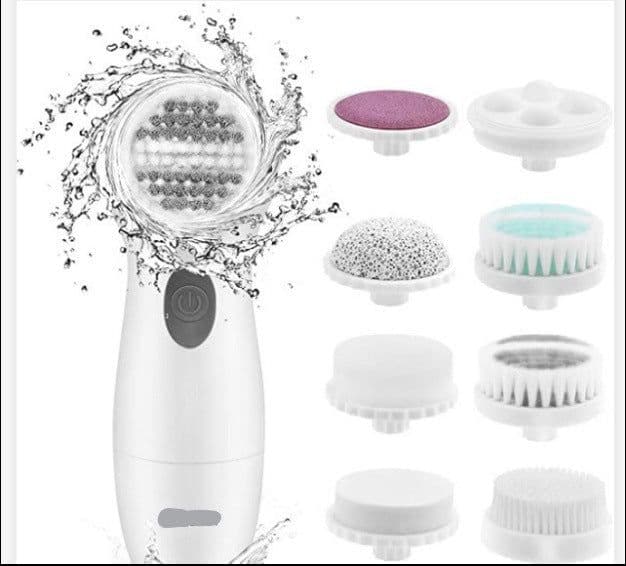 image-Le Haas 8-in-1 Electric Facial Cleansing Massage Device Model 7042