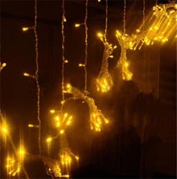 image-LED Curtain String Lights USB Battery Powered with Remote Control