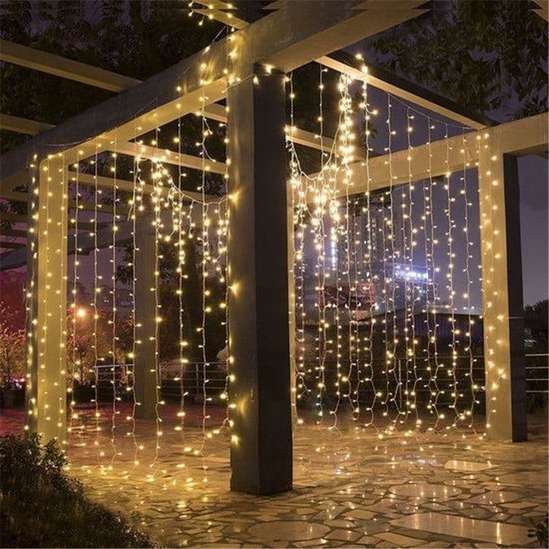 image-LED Curtain String Lights USB Battery Powered with Remote Control