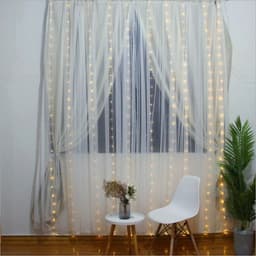 image-LED Curtain String Lights USB Battery Powered with Remote Control