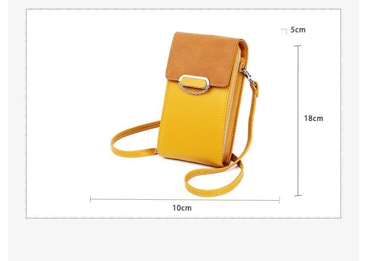image-Women's PU Leather Crossbody Phone Wallet with Card Slots