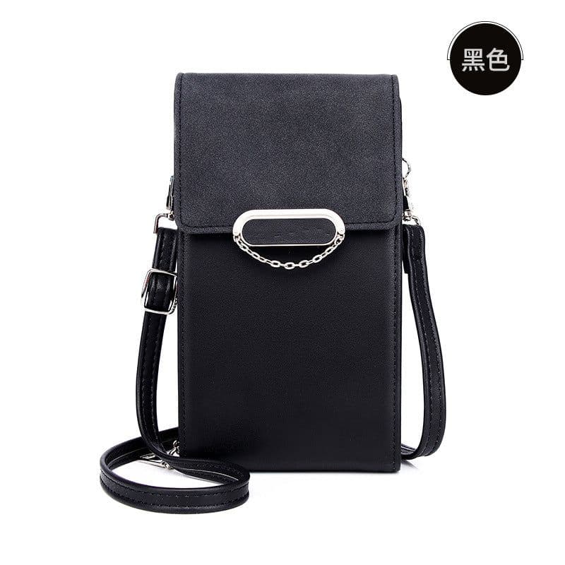 image-Women's PU Leather Crossbody Phone Wallet with Card Slots