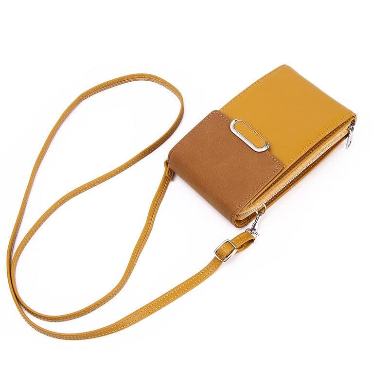 image-Women's PU Leather Crossbody Phone Wallet with Card Slots