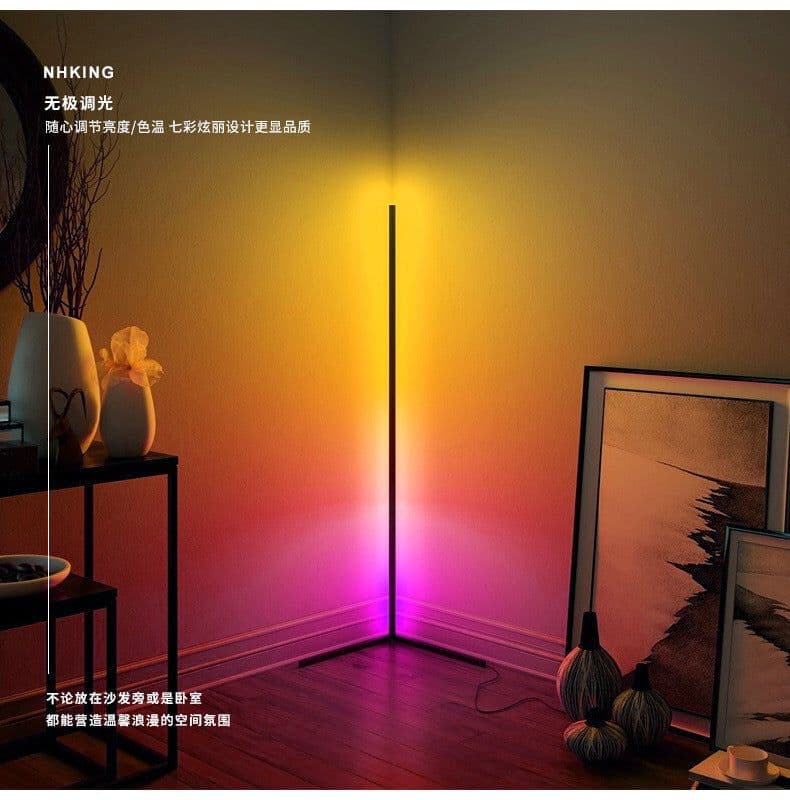 image-RGB LED Floor Lamp Corner Lamp Colorful Atmosphere Light Remote