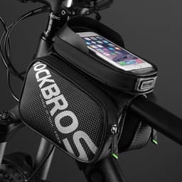 image-ROCKBROS Bicycle Top Tube Bag 6.2" Touch Screen Phone Holder ZH009