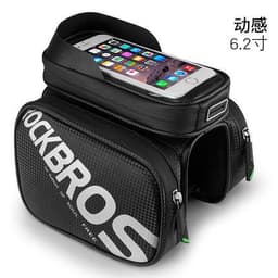 image-ROCKBROS Bicycle Top Tube Bag 6.2" Touch Screen Phone Holder ZH009