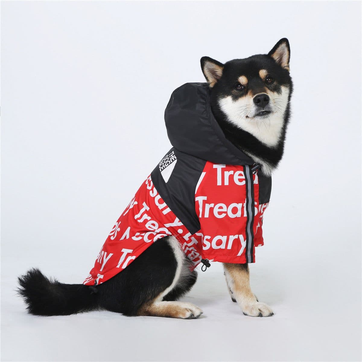 image-Pet Dog Raincoat Jacket, Waterproof Windproof Polyester Coat