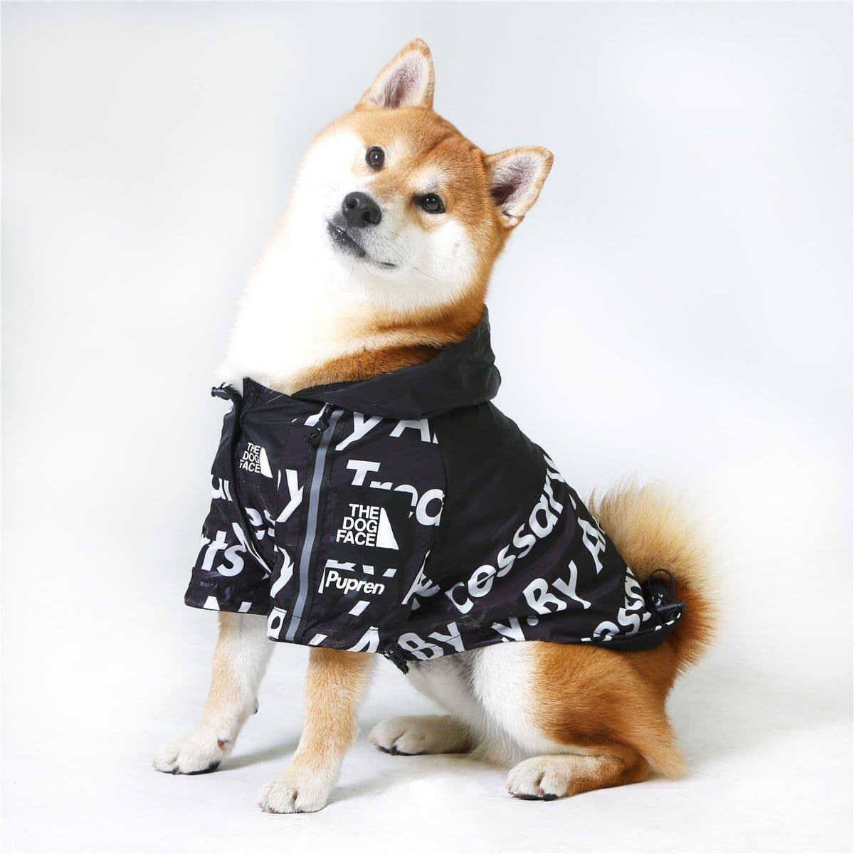 image-Pet Dog Raincoat Jacket, Waterproof Windproof Polyester Coat