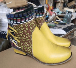 image-Women's Martin Boots Low Heel Short Ankle Boots with Side Zipper