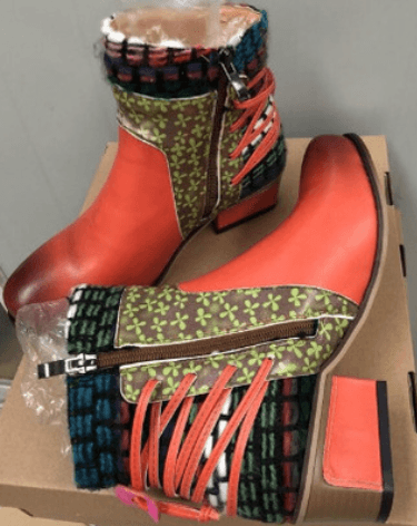 image-Women's Martin Boots Low Heel Short Ankle Boots with Side Zipper