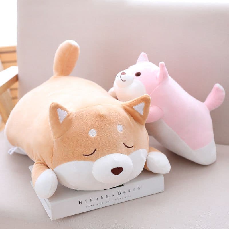 image-Shiba Inu Plush Pillow Toy 35cm 55cm Down Cotton Dog Doll