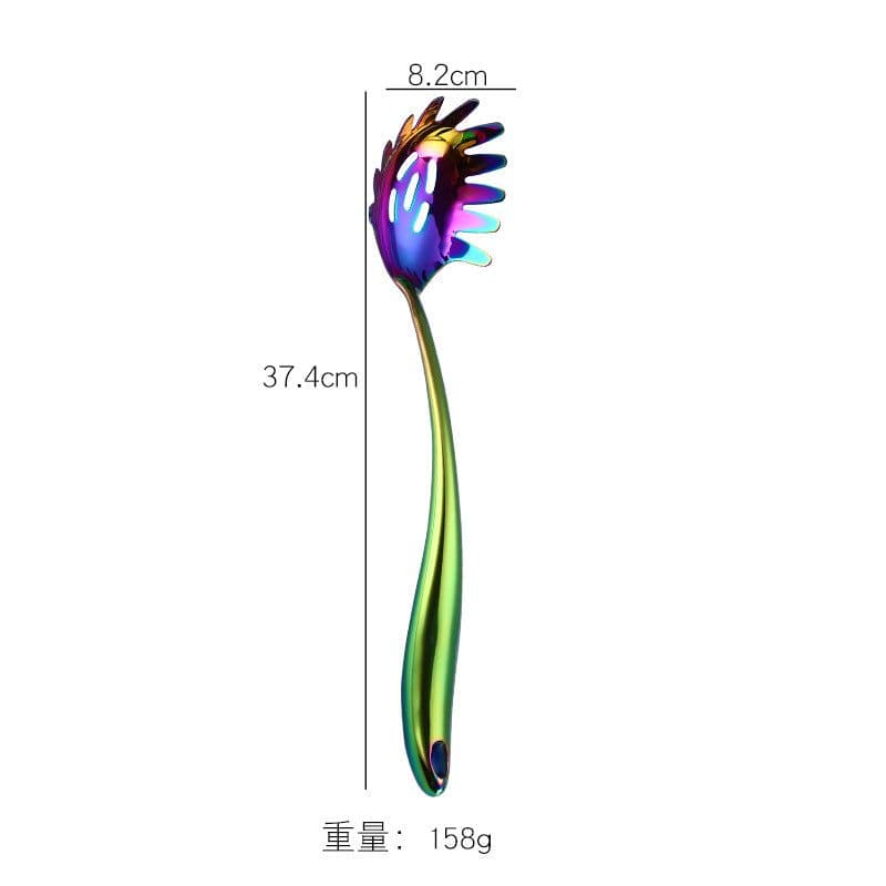 image-Stainless Steel 4-Piece Kitchen Utensil Set with Long Handles