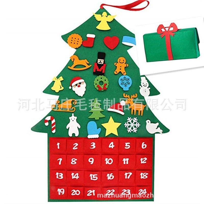 image-Felt Christmas Tree - Custom Cartoon Design Christmas Decoration