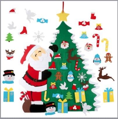image-Felt Christmas Tree - Custom Cartoon Design Christmas Decoration