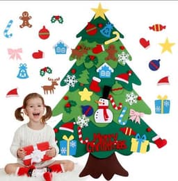 image-Felt Christmas Tree - Custom Cartoon Design Christmas Decoration