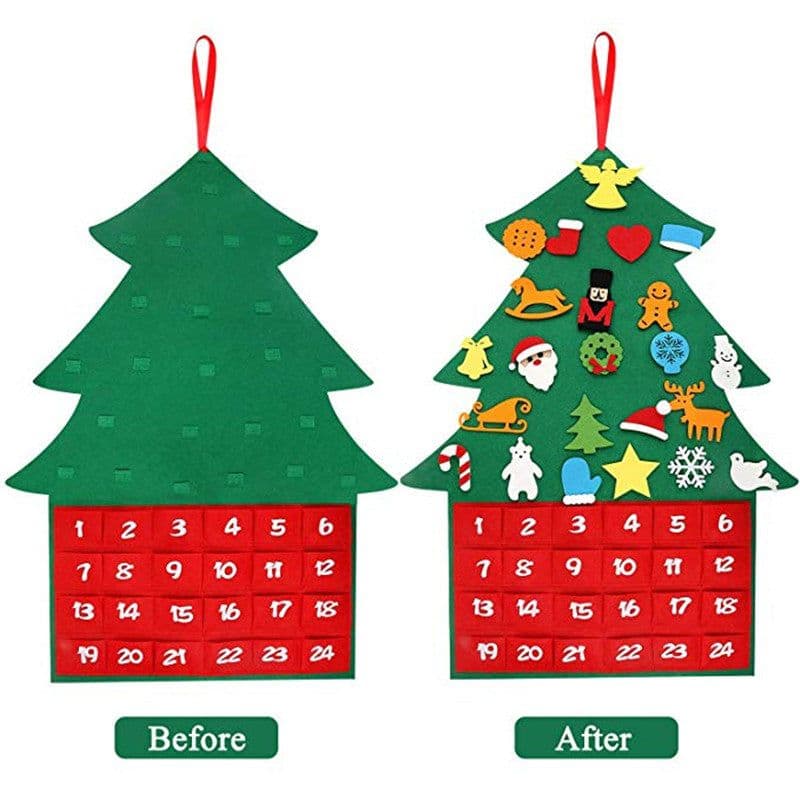 image-Felt Christmas Tree - Custom Cartoon Design Christmas Decoration