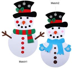 image-Felt Christmas Tree - Custom Cartoon Design Christmas Decoration