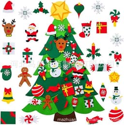 image-Felt Christmas Tree - Custom Cartoon Design Christmas Decoration