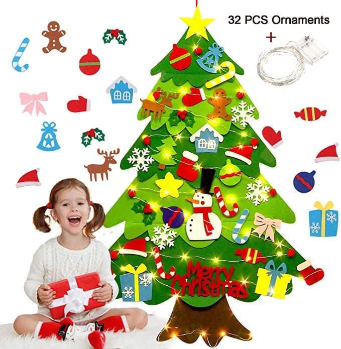 image-Felt Christmas Tree - Custom Cartoon Design Christmas Decoration