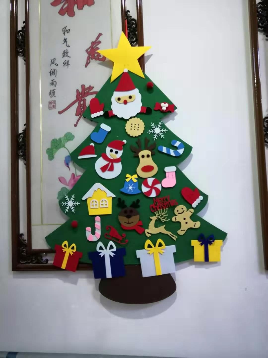 image-Felt Christmas Tree - Custom Cartoon Design Christmas Decoration