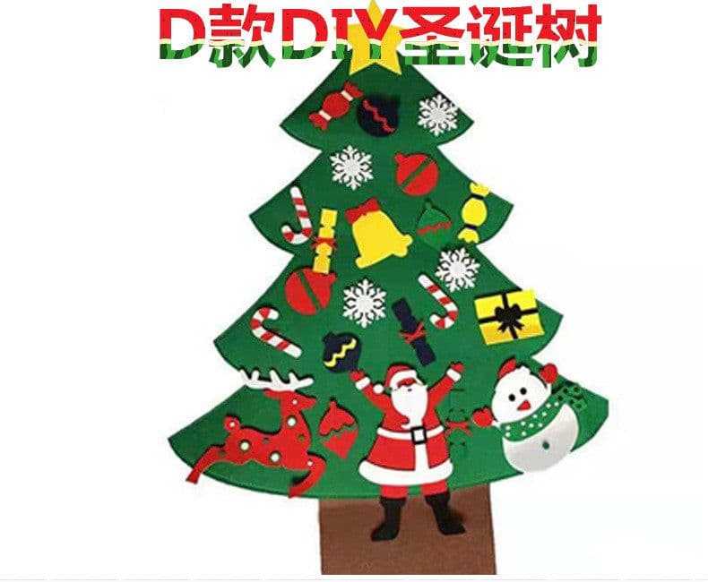 image-Felt Christmas Tree - Custom Cartoon Design Christmas Decoration