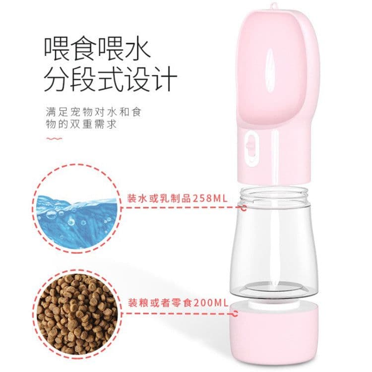 image-Pet Food and Water Cup Dog Hanging Bowl Portable Dispenser