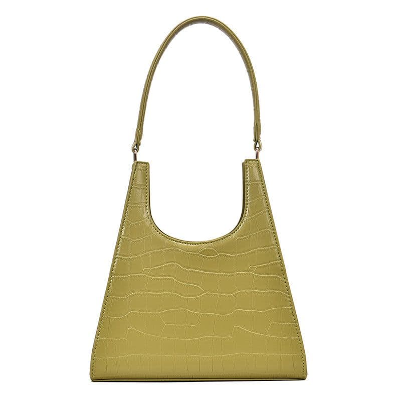 image-Women's PU Leather Stone Pattern Tote Shoulder Bag